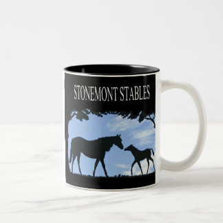 Café Em Dois Tons Caneca 3 dos estábulos de Stonemont