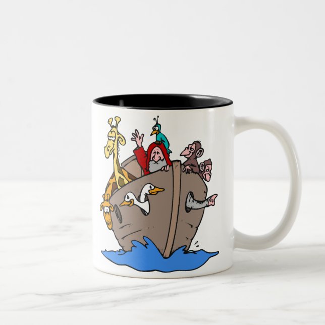Café Em Dois Tons Caneca - a arca de Noah (Direita)