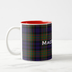 Café Em Dois Tons Caneca à moda da xadrez de Tartan de MacLellan do