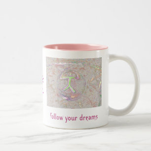 Café Em Dois Tons Caneca afortunada da sonata de Indalo