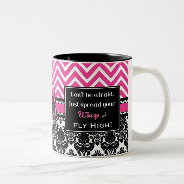 Café Em Dois Tons Caneca alta de Dana da mosca (Direita)