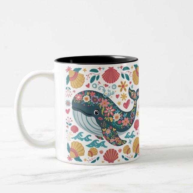 Café Em Dois Tons Caneca Amante de Golfinhos (Esquerda)