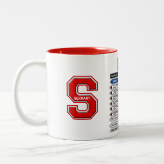 Café Em Dois Tons Caneca americana de Estugarda/segundo grau de