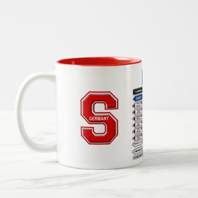 Café Em Dois Tons Caneca americana de Estugarda/segundo grau de (Esquerda)