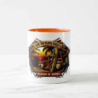 Café Em Dois Tons Caneca arborizado do por do sol de Davey Bonez