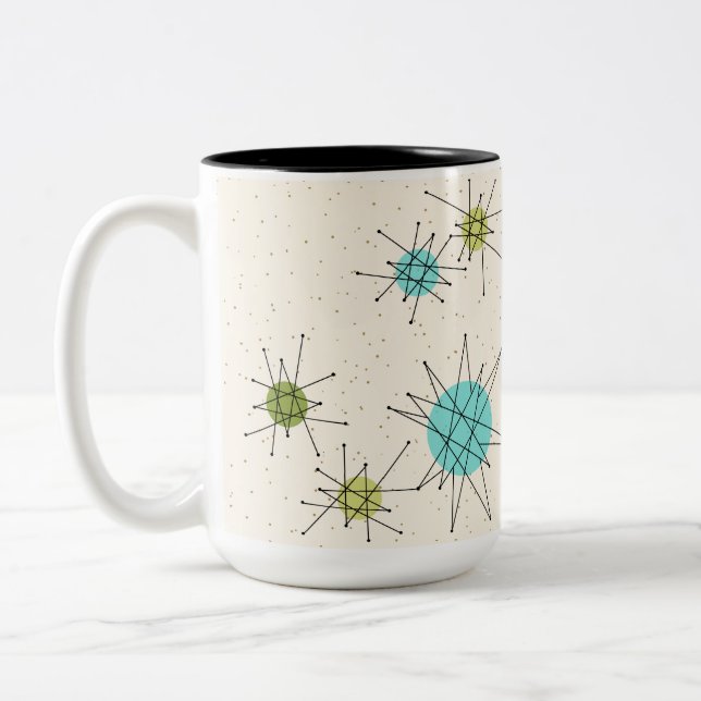 Café Em Dois Tons Caneca atômica icónica do Dois-Tom de Starbursts (Esquerda)