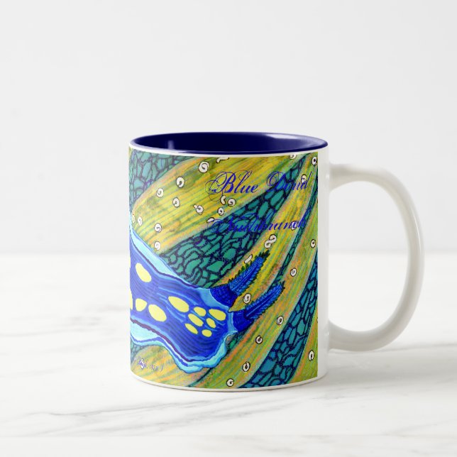 Café Em Dois Tons Caneca azul de Dorid (Direita)