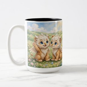 Café Em Dois Tons Caneca Baby Griffin Meadow – Fantasia de Flor Silv