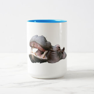 Café Em Dois Tons Caneca Bicolor de Hipopótamo