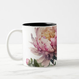 Café Em Dois Tons Caneca Blush Bloom - Um Sussurro de Calma por Lumi