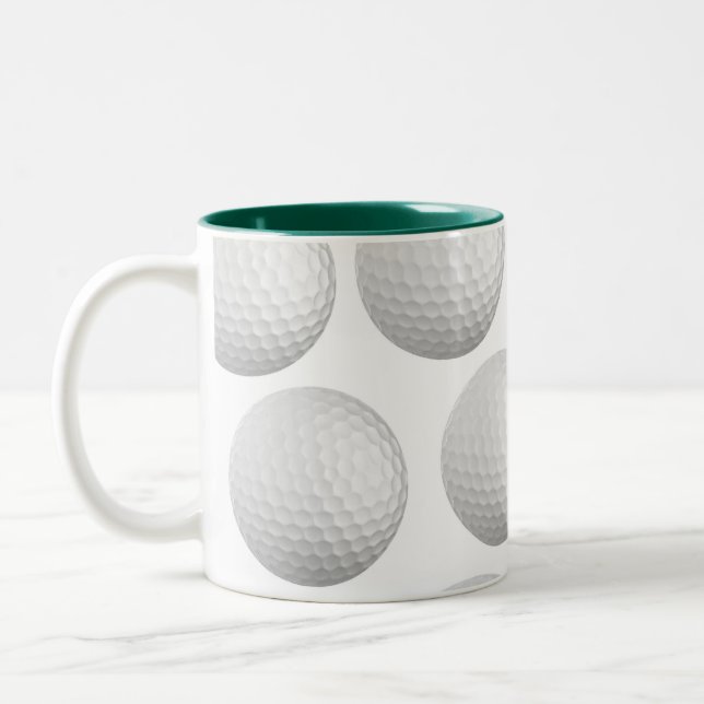 Café Em Dois Tons Caneca Bola de Golfe (Esquerda)