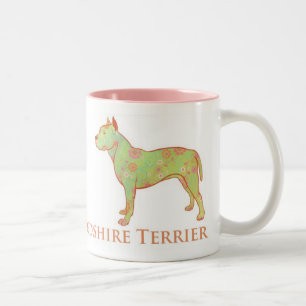 Café Em Dois Tons Caneca bonita de Pitbull/Staffy Terrier