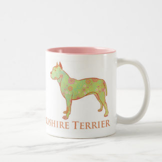 Café Em Dois Tons Caneca bonita de Pitbull/Staffy Terrier