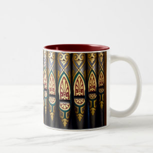 Café Em Dois Tons Caneca bonito das tubulações de órgão