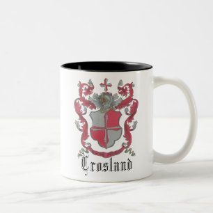 Café Em Dois Tons Caneca Brilhante-Bem da brasão de Crosland