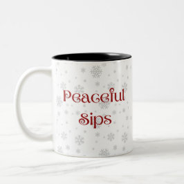 Café Em Dois Tons Caneca Calma de Inverno — Dias Frios & Mente Aquec