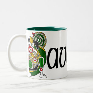 Café Em Dois Tons Caneca celta do dragão de Cavanagh