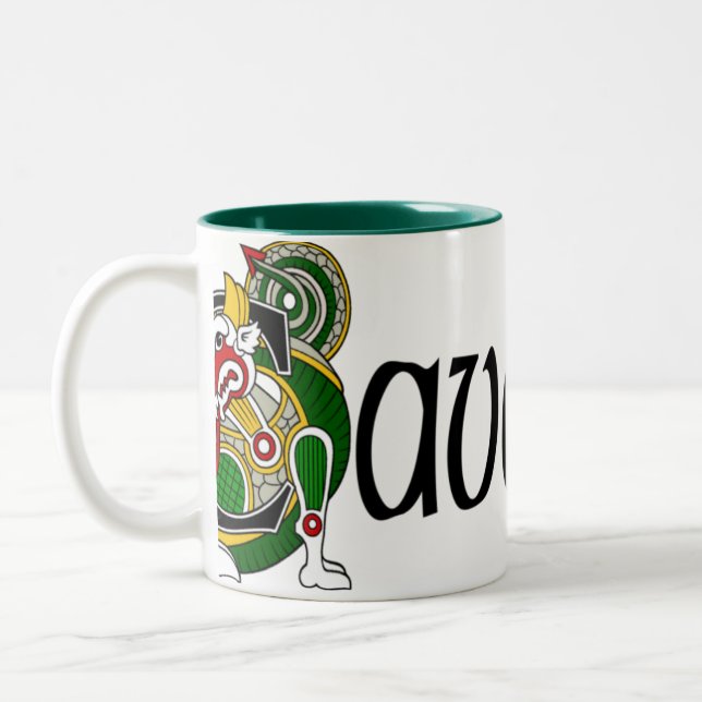 Café Em Dois Tons Caneca celta do dragão de Cavanagh (Esquerda)