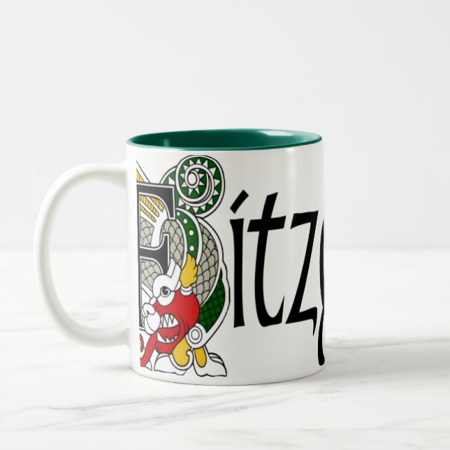 Café Em Dois Tons Caneca celta do dragão de Fitzgerald (Esquerda)