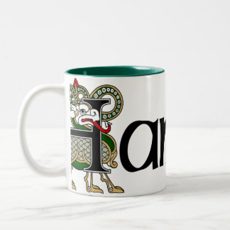 Café Em Dois Tons Caneca celta do dragão de Hanley
