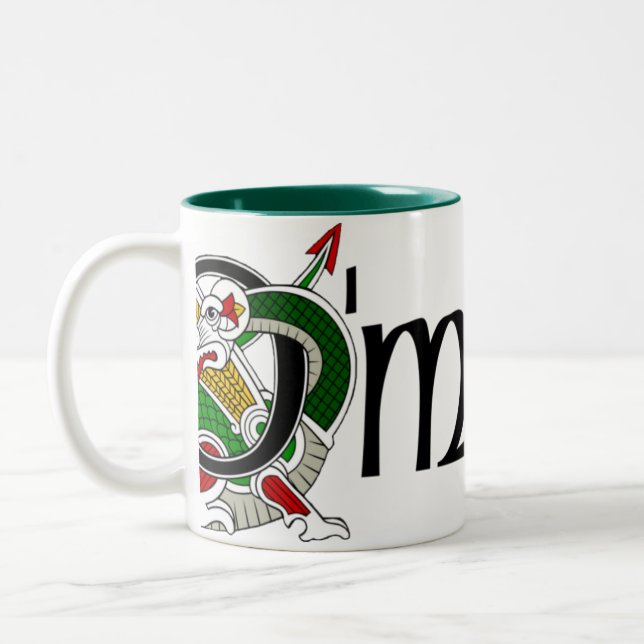 Café Em Dois Tons Caneca celta do dragão de O'Malley (Esquerda)