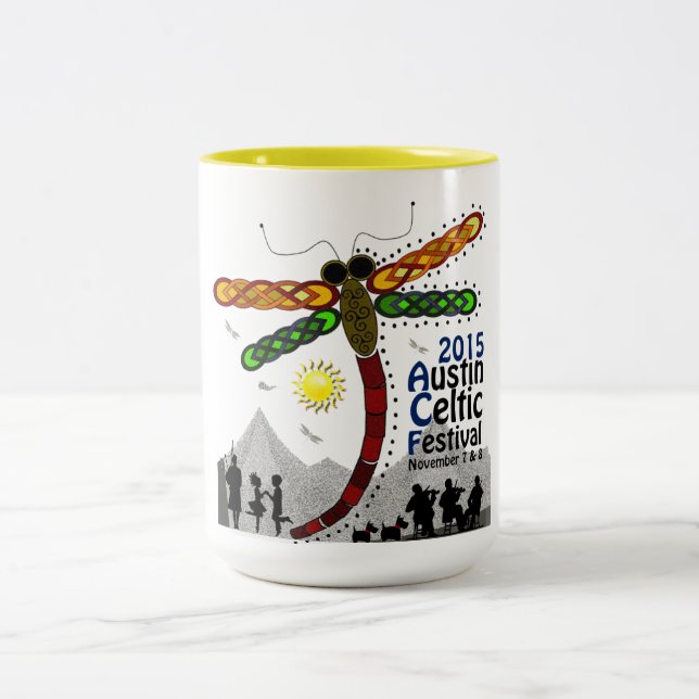 Café Em Dois Tons Caneca celta do festival 2015 de Austin (Centro)