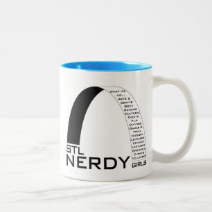 Café Em Dois Tons Caneca cerâmica das meninas Nerdy de STL