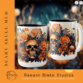 Café Em Dois Tons Caneca Cerâmica de Caveira Assustadora de Hallowee