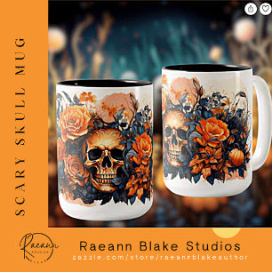Café Em Dois Tons Caneca Cerâmica de Caveira Assustadora de Hallowee