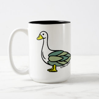 Café Em Dois Tons Caneca Cerâmica de Ganso Engraçado de Espáragos no