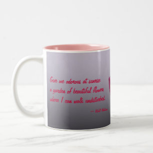 Café Em Dois Tons Caneca Cerâmica Tulipas de Walt Whitman