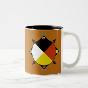 Café Em Dois Tons Caneca Cherokee de quatro sentidos