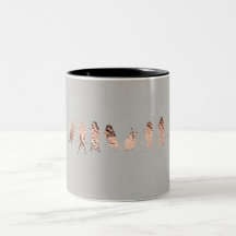 Caneca cinzenta simples - pássaros de cobre do