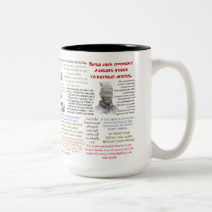Café Em Dois Tons Caneca citável de Sun Tzu
