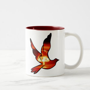 Café Em Dois Tons Caneca Cogumelo de Nuvem Atômica Pombo