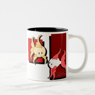 Café Em Dois Tons Caneca Colecionável de Peixes Dourados e Koi Estil