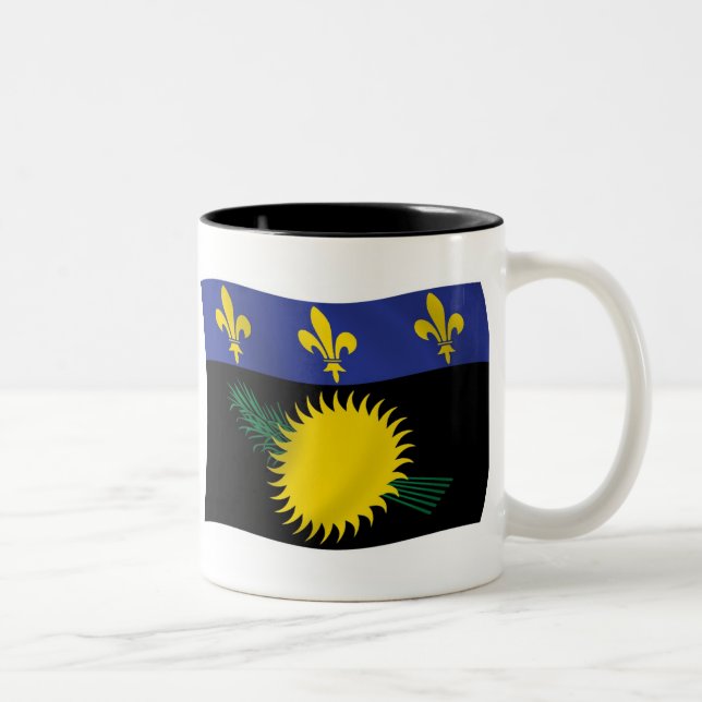 Café Em Dois Tons Caneca com a Bandeira de Guadalupe (Direita)