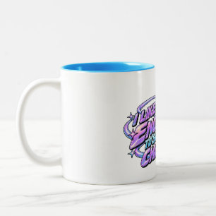 Café Em Dois Tons Caneca com Citação de Amor Share My Charger Y2K