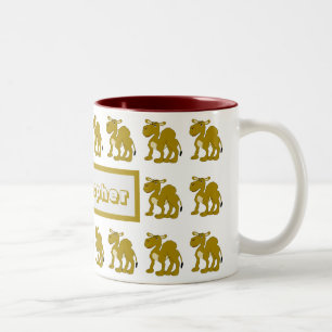 Café Em Dois Tons Caneca com Design de Camelo Dromedário
