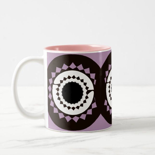 Café Em Dois Tons Caneca com Estampa de Mandala (Esquerda)