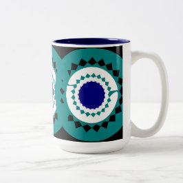 Café Em Dois Tons Caneca com Estampa de Mandala