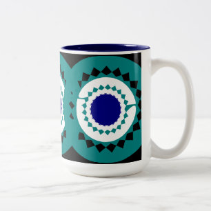 Café Em Dois Tons Caneca com Estampa de Mandala