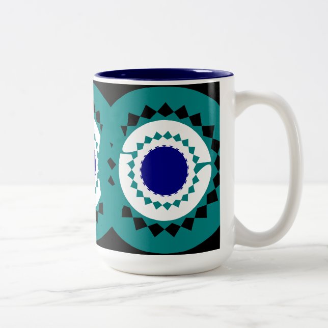 Café Em Dois Tons Caneca com Estampa de Mandala (Direita)
