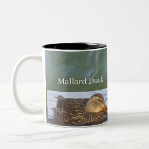 Café Em Dois Tons Caneca com Foto de Pato-real