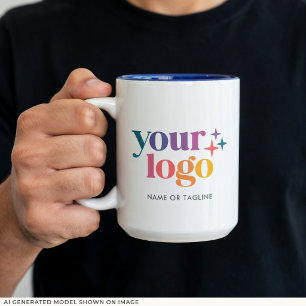 Café Em Dois Tons Caneca com Logotipo de Negócios de Promo Personali