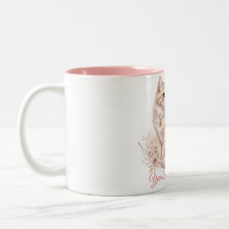Café Em Dois Tons Caneca com Nome de Gato Personalizado