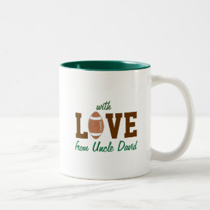 Café Em Dois Tons Caneca comemorativa "com amor" de futebol