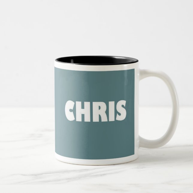 Café Em Dois Tons caneca conhecida Azul-cinzenta de Chris (Direita)