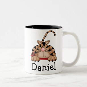 Café Em Dois Tons Caneca conhecida de Personizable dos gatos do