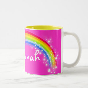 Café Em Dois Tons Caneca conhecida feita sob encomenda do rosa de